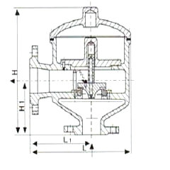 不銹鋼接管呼吸閥結(jié)構(gòu)圖